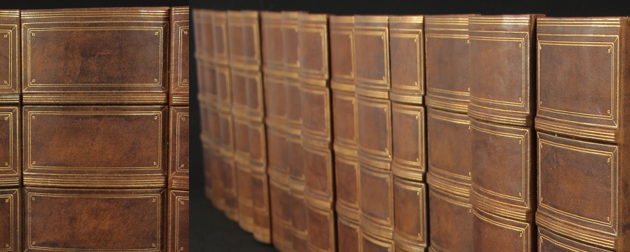Genuine Leather Book Spines for Bookshelf